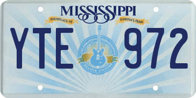 MS license plate YTE972