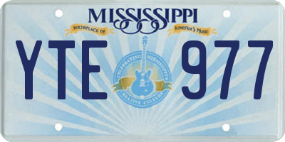 MS license plate YTE977