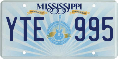MS license plate YTE995