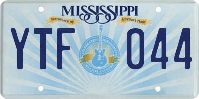 MS license plate YTF044