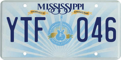 MS license plate YTF046