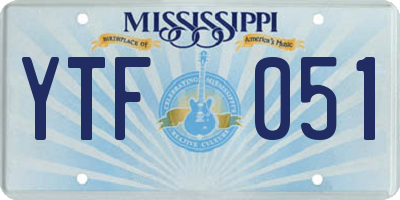 MS license plate YTF051