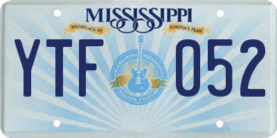 MS license plate YTF052