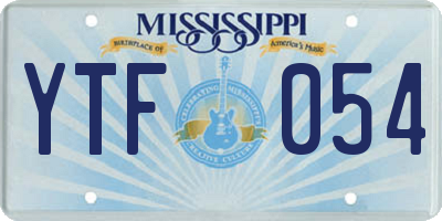 MS license plate YTF054