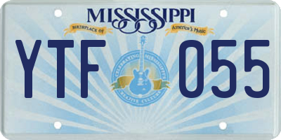 MS license plate YTF055
