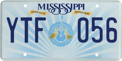 MS license plate YTF056