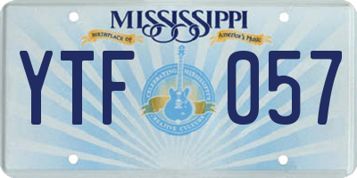 MS license plate YTF057