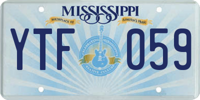 MS license plate YTF059