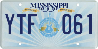 MS license plate YTF061