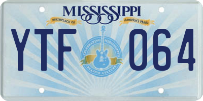 MS license plate YTF064