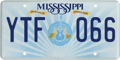 MS license plate YTF066