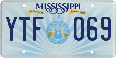 MS license plate YTF069
