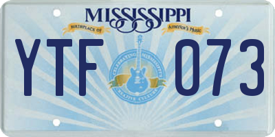 MS license plate YTF073