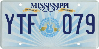 MS license plate YTF079