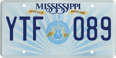 MS license plate YTF089