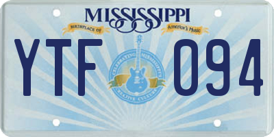 MS license plate YTF094