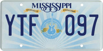 MS license plate YTF097