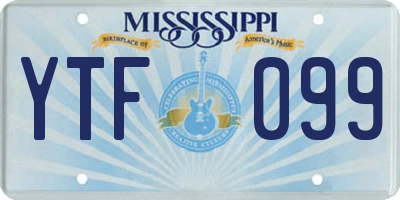 MS license plate YTF099