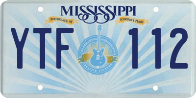 MS license plate YTF112