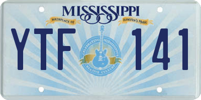 MS license plate YTF141