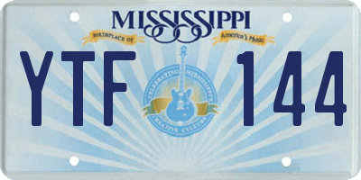 MS license plate YTF144
