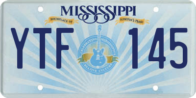 MS license plate YTF145