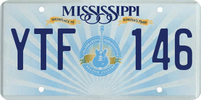 MS license plate YTF146