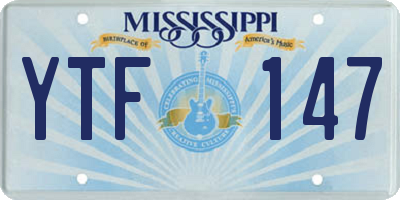 MS license plate YTF147