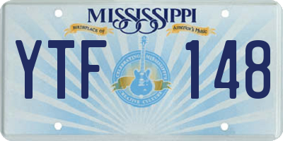 MS license plate YTF148