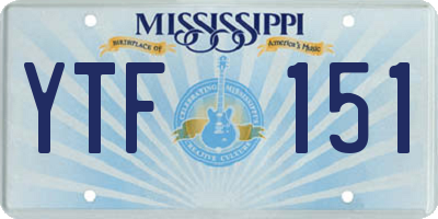MS license plate YTF151