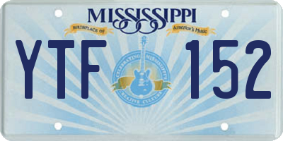MS license plate YTF152