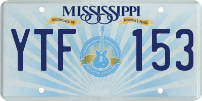 MS license plate YTF153