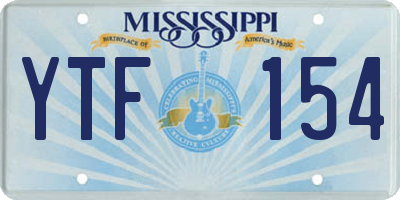 MS license plate YTF154