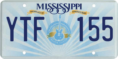MS license plate YTF155