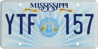 MS license plate YTF157