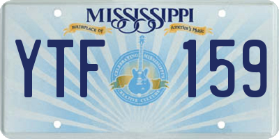 MS license plate YTF159