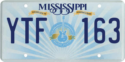 MS license plate YTF163