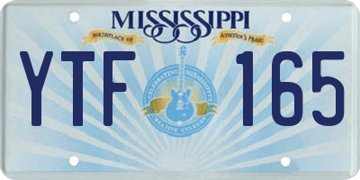 MS license plate YTF165
