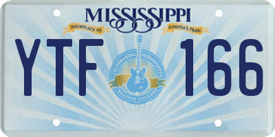MS license plate YTF166