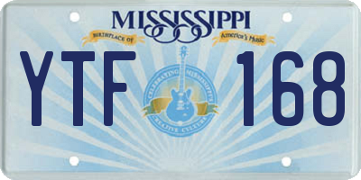 MS license plate YTF168