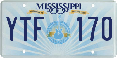MS license plate YTF170