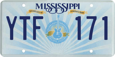 MS license plate YTF171