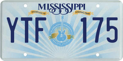 MS license plate YTF175