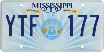 MS license plate YTF177