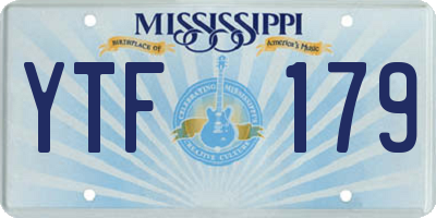 MS license plate YTF179