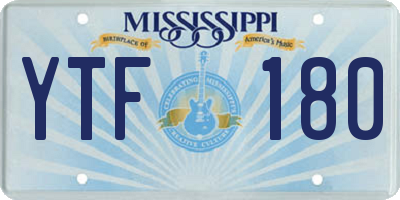 MS license plate YTF180