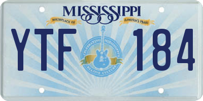 MS license plate YTF184