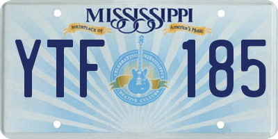 MS license plate YTF185