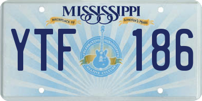 MS license plate YTF186