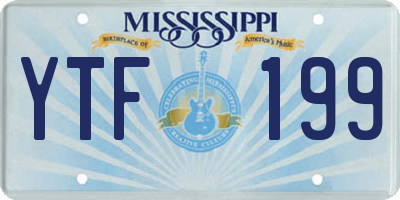 MS license plate YTF199